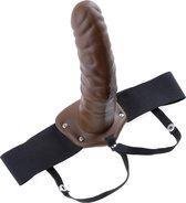 8" Hollow Strap-On - Brown