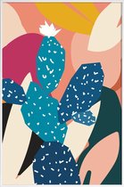 JUNIQE - Poster met kunststof lijst Cacti -13x18 /Bruin & Groen