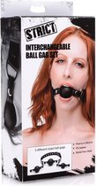 Interchangeable Silicone Ball Gag Set - Black