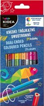 Kidea Crayons de couleur 2 en 1 20 Cm Bois 24 Pièces
