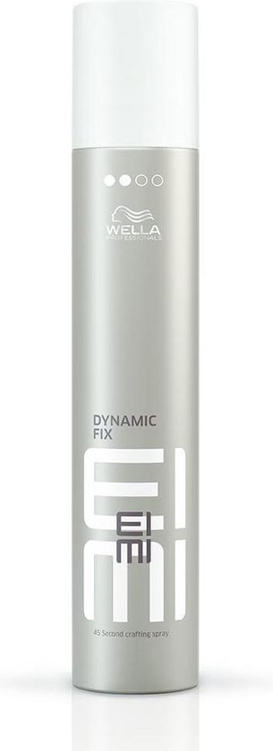 Wella EIMI Dynamic Fix haarlak spuitbus, metallic taupe met witte dop.