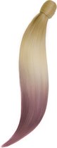 Balmain Catwalk Ponytail 55 cm. steil, DIP DYE,  Licht, Midden Bruin /Soft Violet, Memory®hair