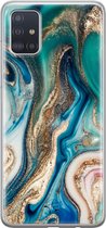 Samsung Galaxy A51 siliconen hoesje - Magic marble - Soft Case Telefoonhoesje - Multi - Marmer