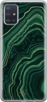 Samsung Galaxy A51 siliconen hoesje - Agate groen - Soft Case Telefoonhoesje - Groen - Print