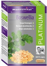 Mannavita Mannavital Platinum Boswellia Vegetarische Capsules Gewrichten/maag-darmstelsel 60capsules