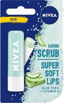 NIVEA Lipscrub & Lipverzorging in 1 Stick 4,8g - Super Zachte Lippen met Aloe Vera en Vitamine E