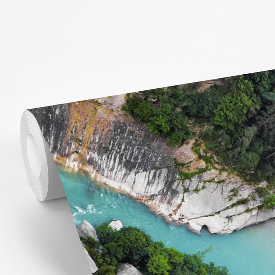Papier peint photo en vinyle - Vue de dessus des gorges du Verdon largeur 420 cm x hauteur 280 cm - Tirage photo sur papier peint (disponible en 7 tailles)