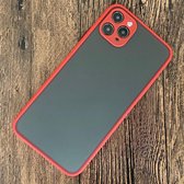 Voor iPhone 11 schokbestendig mat TPU + pc-beschermhoes (rood)