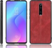 Voor xiaomi redmi k20 / k20 pro schokbestendig naaien koe patroon skin pc + pu + tpu case (rood)