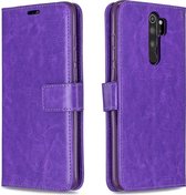 Voor Xiaomi Redmi Note 8 Pro Crazy Horse Texture Horizontaal Flip Leren Case met Houder & Kaartsleuven & Portemonnee & Fotolijst (Paars)