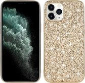 Voor iPhone 12 Glitter poeder schokbestendig TPU beschermhoes (goud)