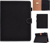 Voor iPad 4/3/2 effen kleur tablet pc universele magnetische horizontale flip lederen tas met kaartsleuven en houder (zwart)