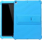 Voor iPad 10.2 / 10.5 tablet-pc siliconen beschermhoes met onzichtbare beugel (hemelsblauw)