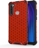 Voor Redmi Note 8 Shockproof Honeycomb PC + TPU Case (rood)