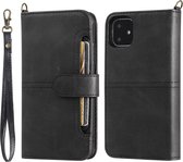 Voor iPhone 11 multifunctionele afneembare magnetische horizontale flip lederen tas met kaartsleuven en houder en portemonnee en fotolijst (zwart)