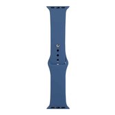 Voor Apple Watch Series 5 en 4 44 mm / 3 en 2 en 1 42 mm siliconen horlogeband, korte sectie (vrouwelijk) (kobaltblauw)