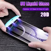Voor Galaxy S20 Ultra UV Liquid Curved Full Glue Full Screen Tempered Glass Film