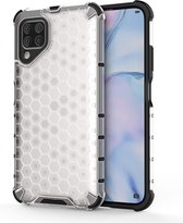 Voor Huawei Nova 7i Shockproof Honeycomb PC + TPU Case (wit)