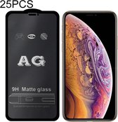 25 PCS AG Mat Frosted Full Cover gehard glas voor iPhone XS / X / 11 Pro