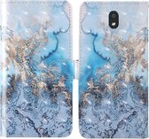 Voor LG K30 (2019) 3D-schilderij Gekleurd tekenpatroon Horizontaal Flip TPU + PU lederen tas met houder & kaartsleuven & portemonnee & draagkoord (Melkweg)