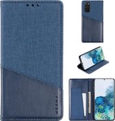 Voor Samsung Galaxy S20 MUXMA MX109 Horizontale flip lederen tas met houder & kaartsleuf & portemonnee (blauw)