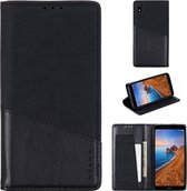 Voor Xiaomi Redmi 7A MUXMA MX109 horizontale flip lederen tas met houder en kaartsleuf en portemonnee (zwart)