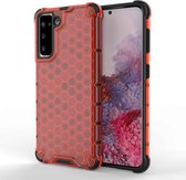 Voor Samsung Galaxy S30 schokbestendige honingraat pc + TPU beschermhoes (rood)