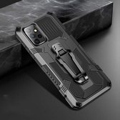 Voor Samsung Galaxy A72 Armor Warrior schokbestendige pc + TPU beschermhoes (zwart)