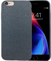 Voor iPhone 6 / 6s Fabric Style TPU Protective Shell (Deep Blue)