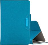Voor 8 inch universele effen kleur horizontale flip lederen tas met kaartsleuven & houder & portemonnee (lichtblauw)