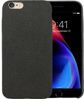 Voor iPhone 6Plus / 6SPlus Fabric Style TPU Protective Shell (zwart)