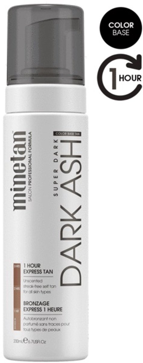 Minetan - Dark Ash Self Tanning Foam for Dark Tan (1 Hour Express Tan) - 200ml