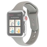 Voor Apple Watch Series 6 & SE & 5 & 4 40 mm / 3 & 2 & 1 38 mm dunne siliconen dubbele gesp vervangende polsband (steenblauw)