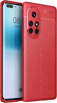 Voor Huawei nova 8 Pro 5G Litchi Texture TPU schokbestendig hoesje (rood)