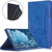 Voor Samsung Galaxy Tab A7 2020 T500 / T505 Marmeren Doek Textuur TPU Horizontale Flip Leren Case met Houder (Blauw)