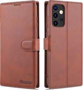Voor Samsung Galaxy A72 5G AZNS Kalf Textuur Horizontale Flip Leren Case met Houder & Kaartsleuven & Portemonnee & Fotolijst (Bruin)