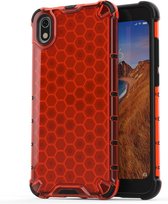 Voor Xiaomi Redmi 7A schokbestendige honingraat pc + TPU-behuizing (rood)