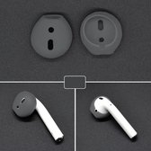 2 stuks oortelefoon siliconen oordopjes oorkussens voor Apple AirPods / EarPods (grijs)