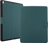 Voor iPad 10.2 / Air 2019 / Pro 10.5 elektrisch geperste textuur horizontale flip lederen tas met houder en pen slot (donkergroen)
