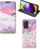 Smartphone Hoesje Cadeautjes voor Vrouwen Geschikt voor Samsung Galaxy A52 5G Enterprise Editie | A52 4G Book Style Case Bird Flying