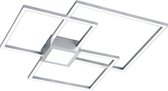 LED Plafondlamp - Iona Hydro - 38W - Warm Wit 3000K - Dimbaar - Vierkant - Mat Nikkel - Aluminium