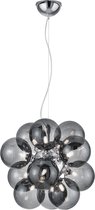 LED Hanglamp - Iona Alionisa - G9 Fitting - 12-lichts - Rond - Glans Chroom Rookglas - Aluminium