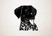 Wanddecoratie - Hond - Duitse staande hond 3 - XS - 26x25cm - Zwart - muurdecoratie - Line Art