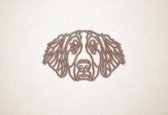 Line Art - Hond - Berner sennen - XS - 18x30cm - Multiplex - geometrische wanddecoratie