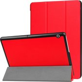 Huawei MediaPad T3 10 Hoes - Mobigear - Tri-Fold Serie - Kunstlederen Bookcase - Rood - Hoes Geschikt Voor Huawei MediaPad T3 10