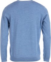 River Woods Basic trui met V-hals in blauw