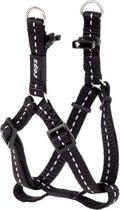 Rogz for dogs nitelife step-in h zwart - 11 mmx27-38 cm - 1 stuks