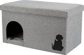 Trixie kattenhuis kimy grijs - 70x40x40 cm - 1 stuks