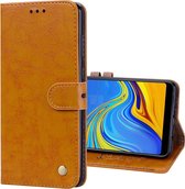 Business Style Oil Wax Texture Horizontal Flip Leather Case voor Samsung Galaxy A9 (2018) / A9s, met houder & kaartsleuven & portemonnee c (bruin)