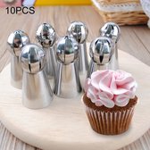 10 in 1 bakvorm Torch-vormige roestvrijstalen gebak Decorating Piping Nozzles